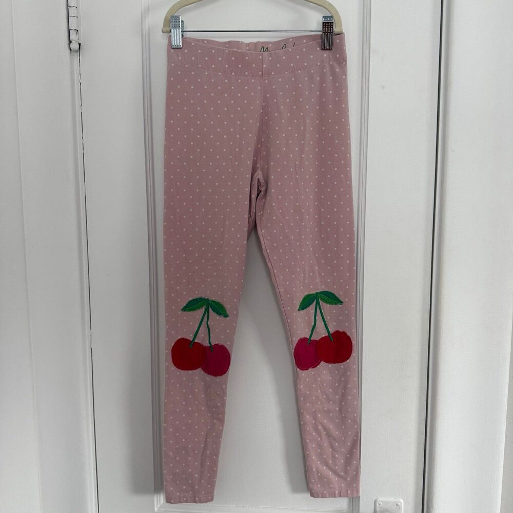 Mini Boden Cherry Knee Applique Leggings Sz 11/12y